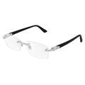 C de Cartier Korrektionsbrille Silber Blau