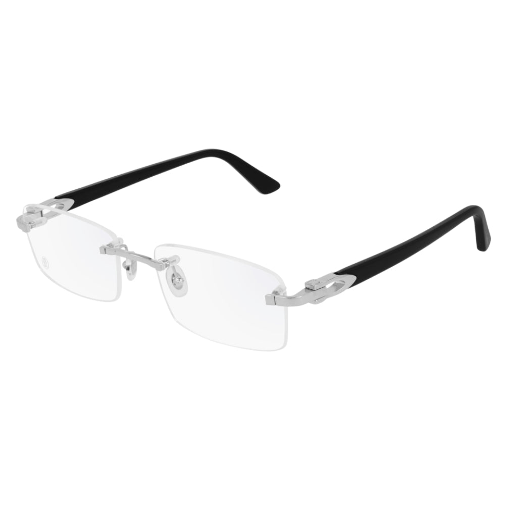 C de Cartier Korrektionsbrille Silber Blau