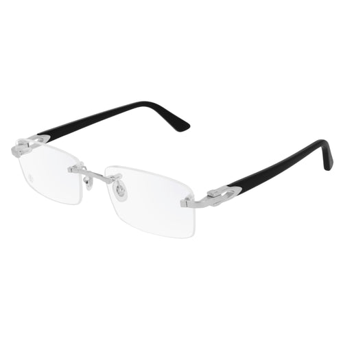 C de Cartier Korrektionsbrille Silber Blau