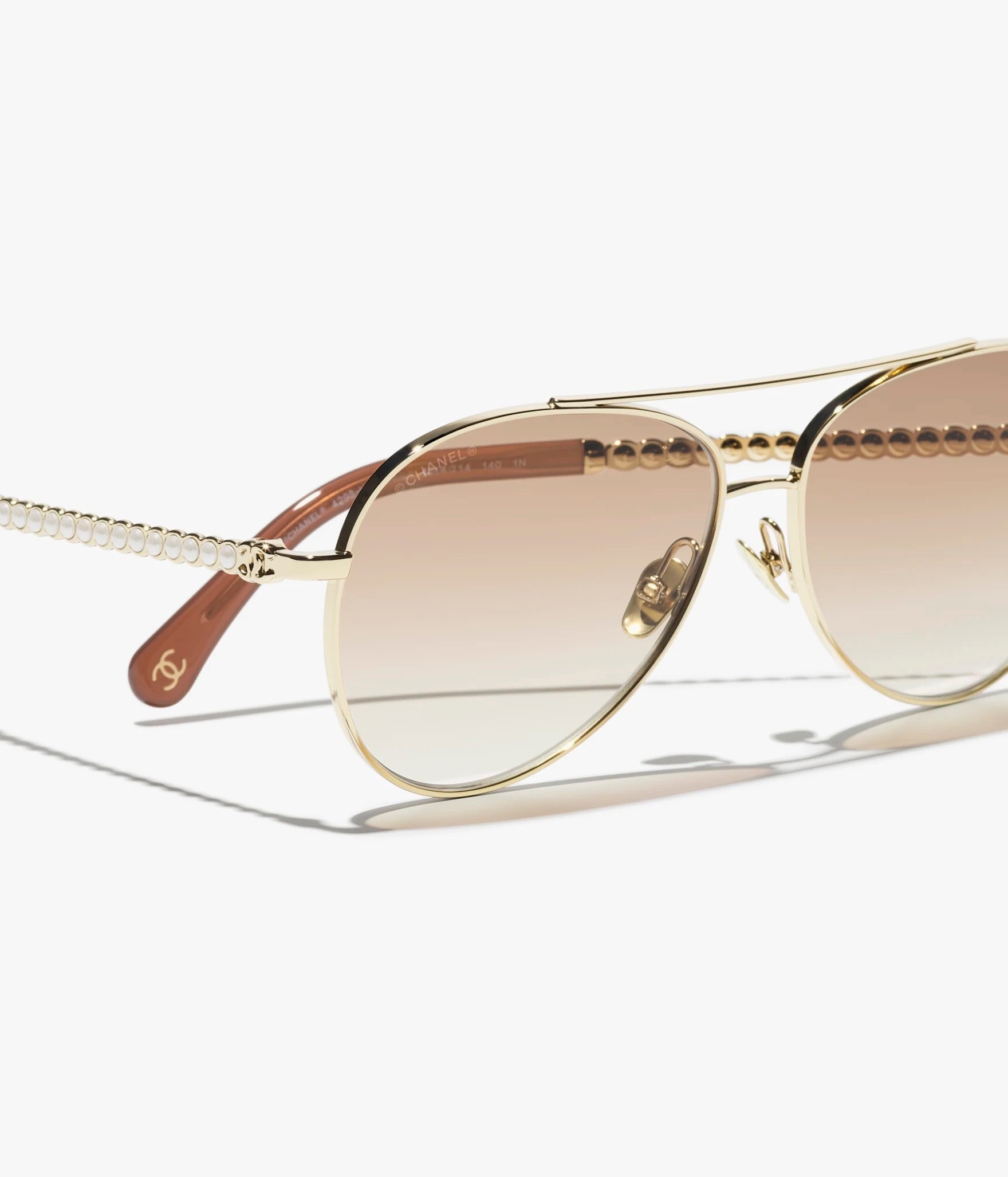 CHANEL Pilotensonnenbrille · Perlen