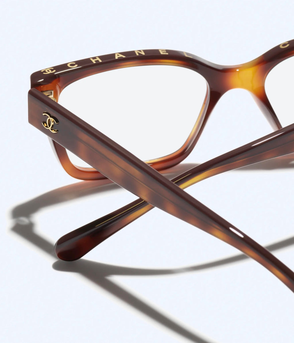 CHANEL Rechteckige Brille · Schildpatt