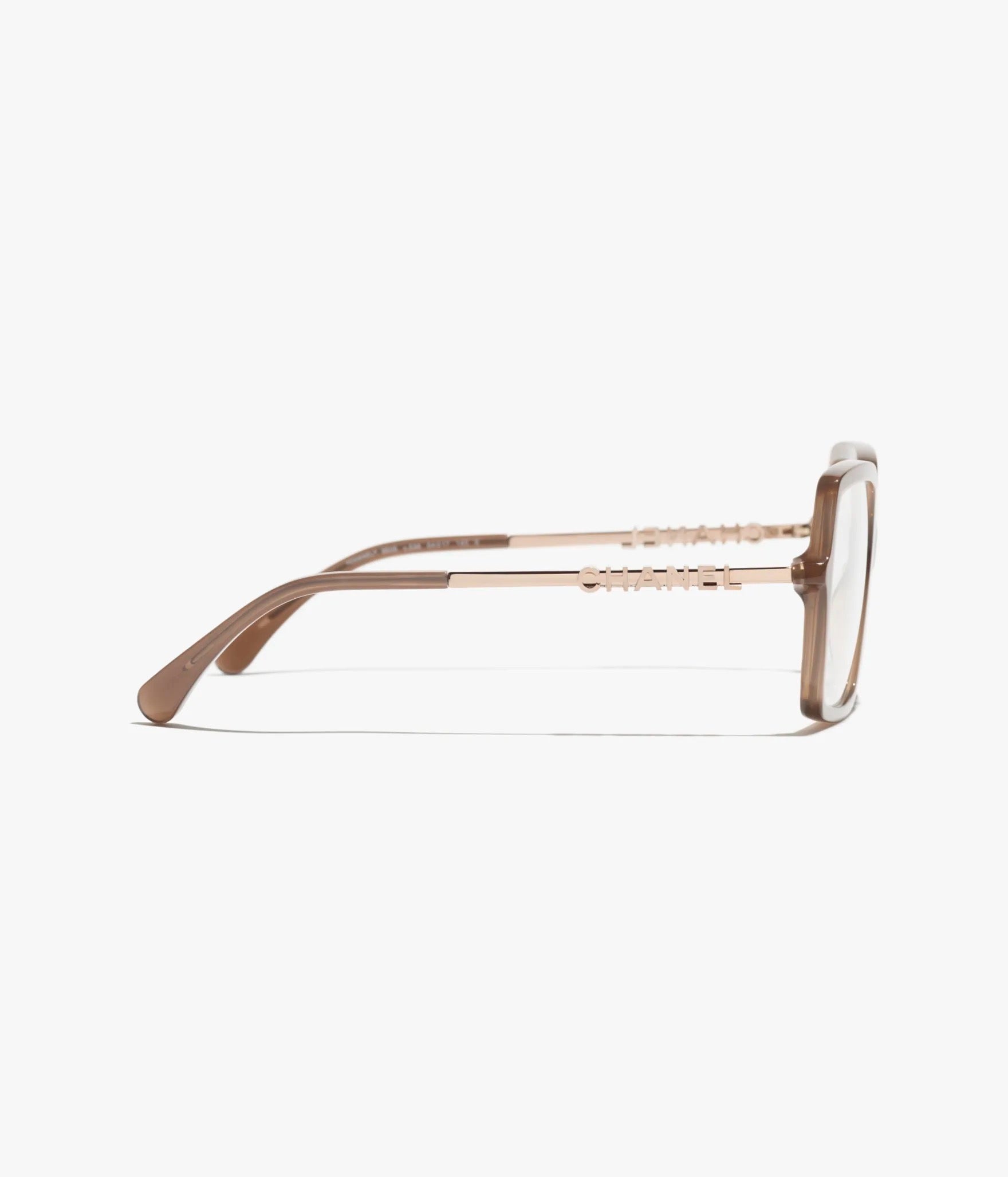 CHANEL Quadratische Brille · Braun