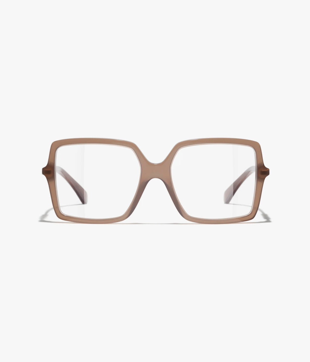 CHANEL Quadratische Brille · Braun