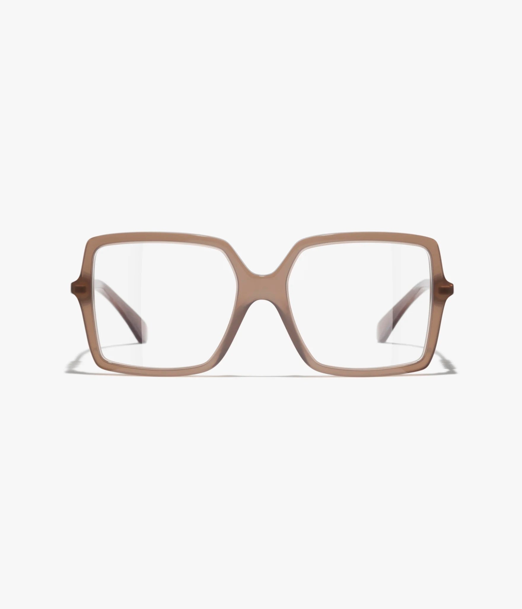 CHANEL Quadratische Brille · Braun