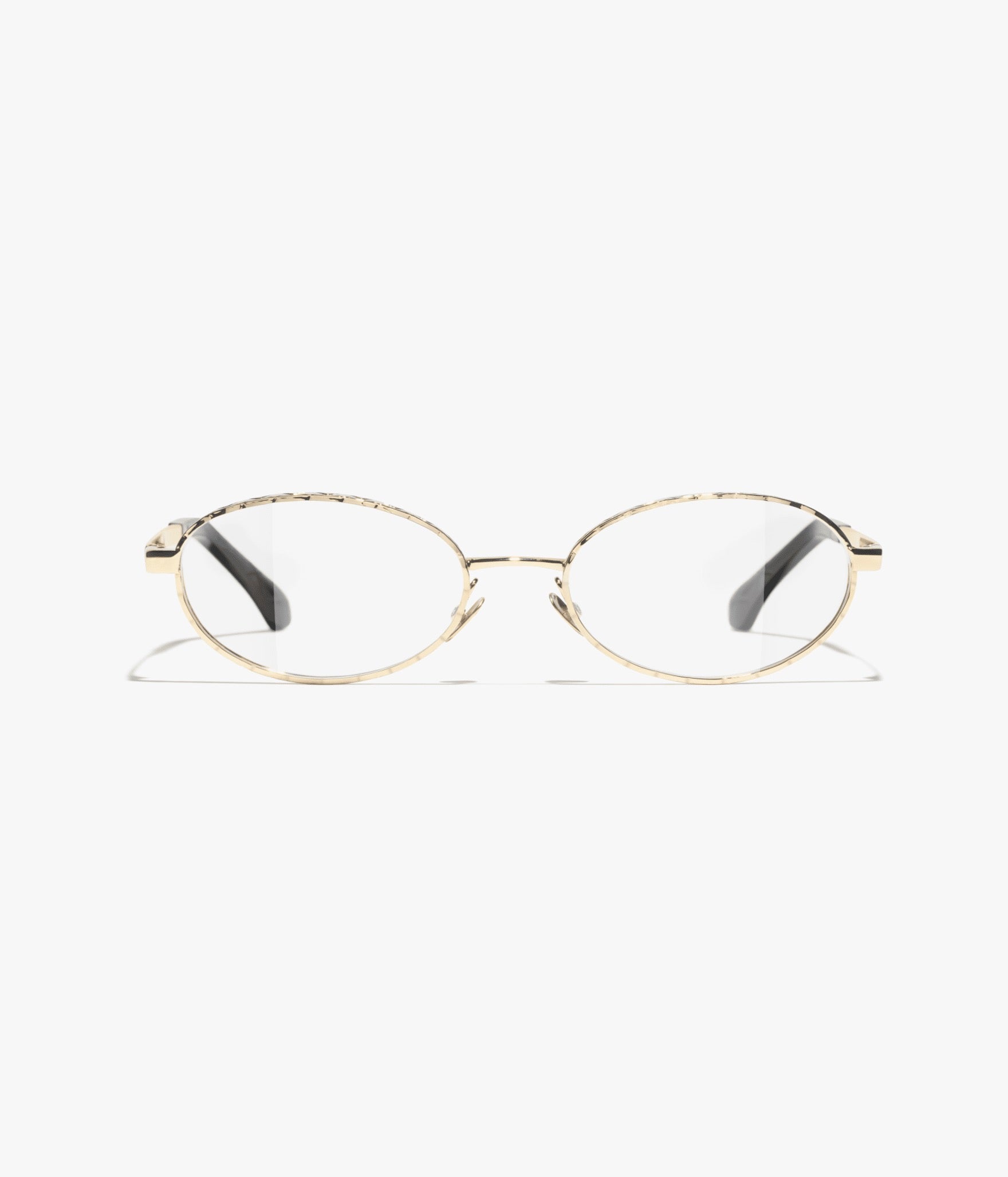 CHANEL Ovale Brille · Gold / Silber