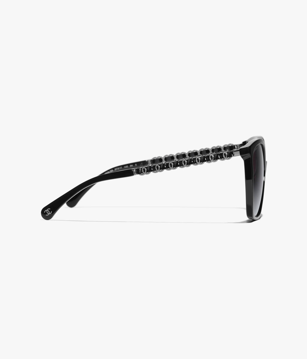 CHANEL Quadratische Sonnenbrille · Noir