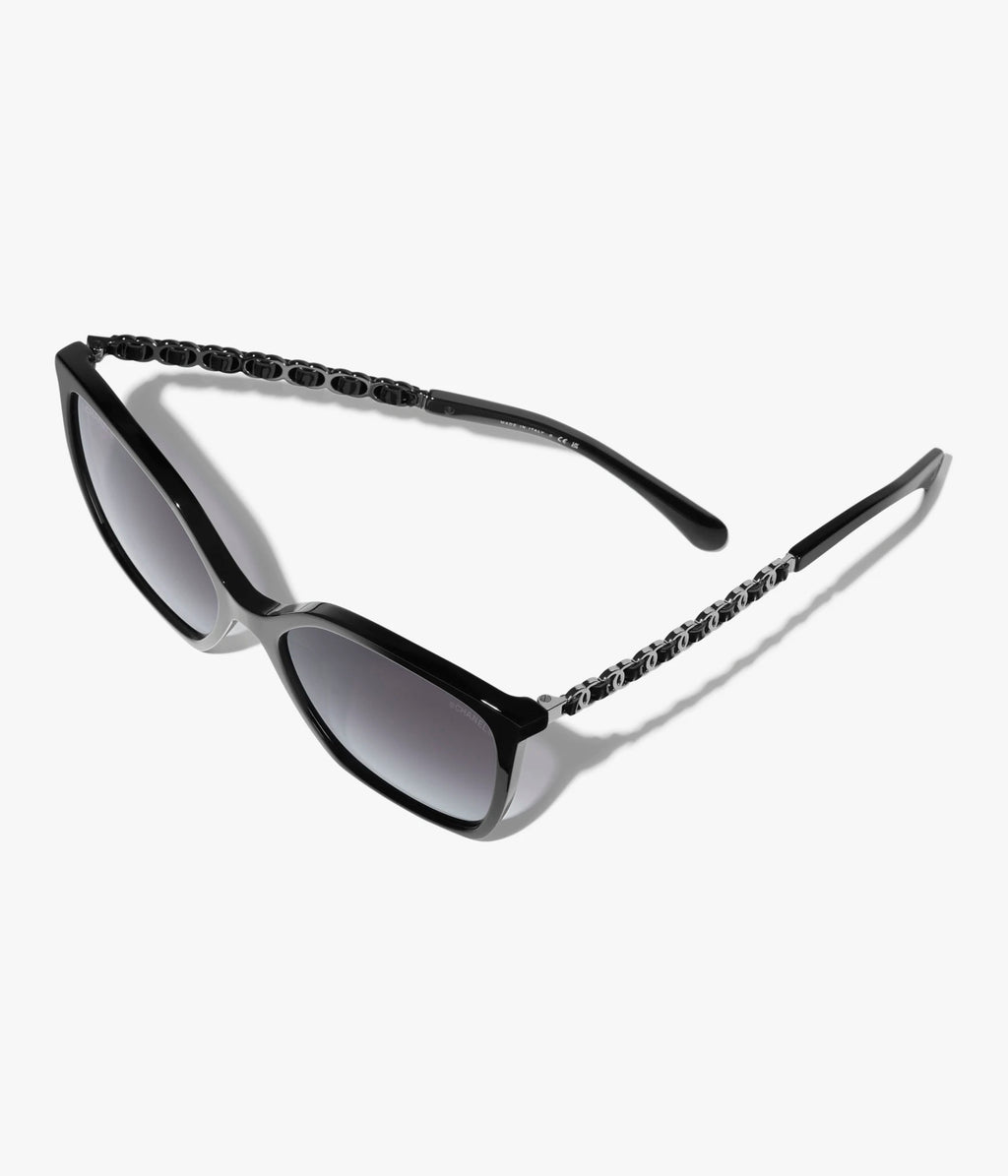 CHANEL Quadratische Sonnenbrille · Noir