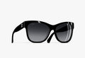 CHANEL Quadratische Sonnenbrille · Noir