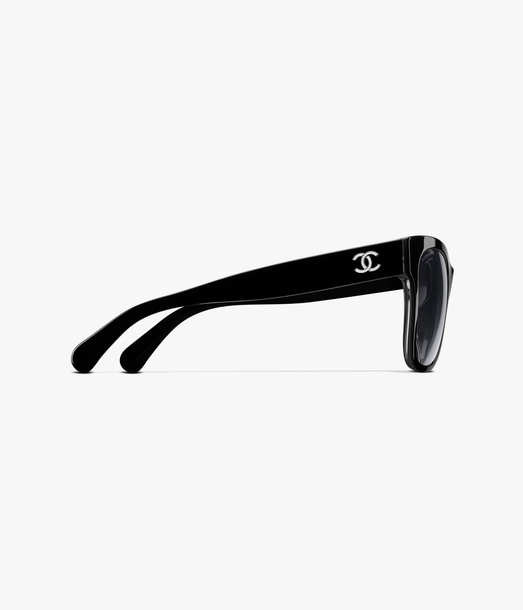CHANEL Quadratische Sonnenbrille · Noir