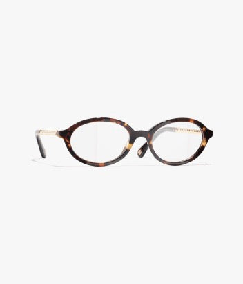 CHANEL Ovale Brille · Perlen