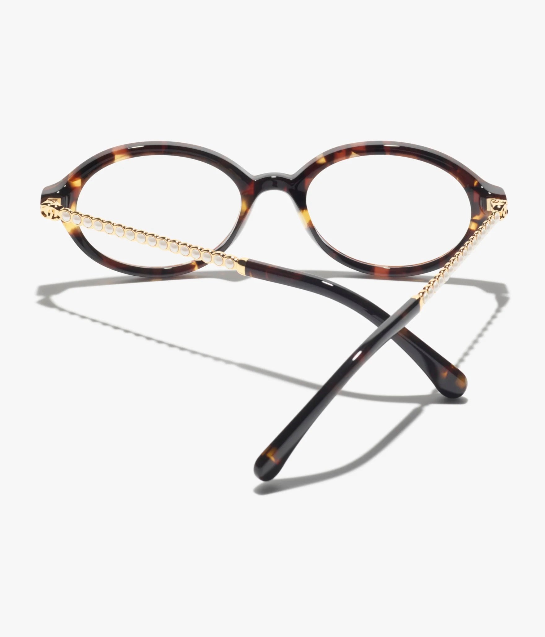 CHANEL Ovale Brille · Perlen