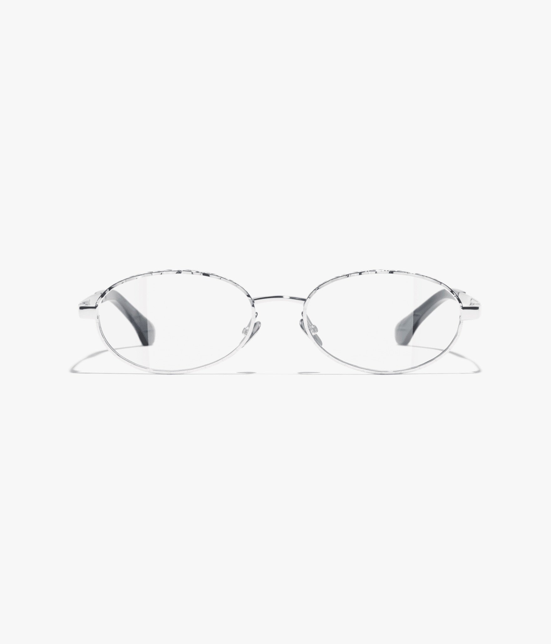 CHANEL Ovale Brille · Gold / Silber