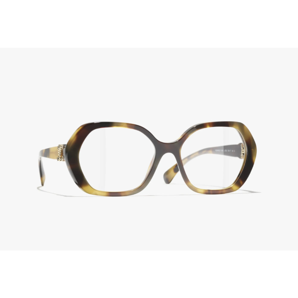Chanel Quadratische Brille 3496 1820 in Schildpatt